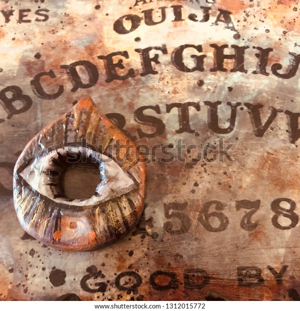 Handmade Ouija Board Planchette Stock Photo Edit Now 1312015772