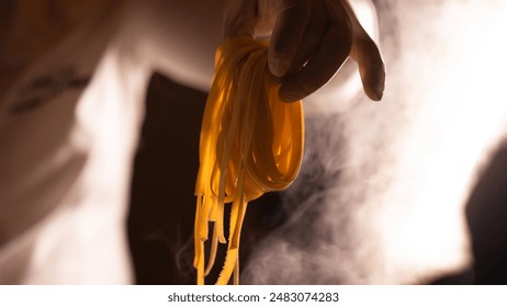 Handmade pasta. Pasta dough.Fresh pasta making - Powered by Shutterstock