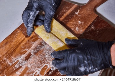 Handmade Pasta Preparation, Artisanal Cooking Close-Up - Powered by Shutterstock