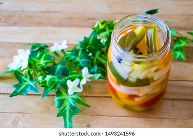 Handmade Pickles In A Jar.