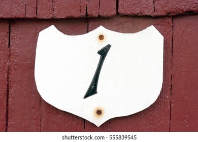 Handmade ROOM NUMBER 1 Sign Mounted On 