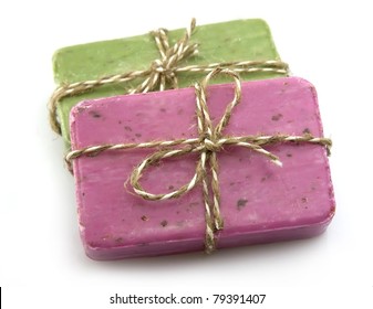 Handmade Soap On A White Background