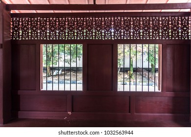 Handmade Wood Carving Of A Traditional Malay House.