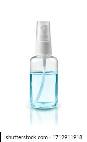 Hand-painted Alcohol Spray Bottle On A White Background