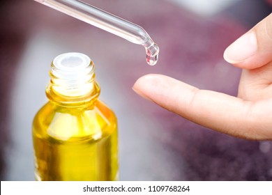 Hands Beautiful Woman Dropping Serum Collagen Stock Photo (Edit Now ...