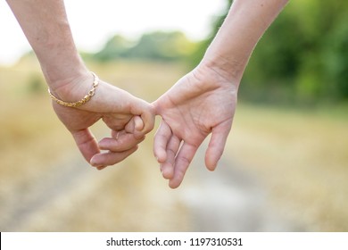 hands of boys and girls of lovers - Shutterstock ID 1197310531