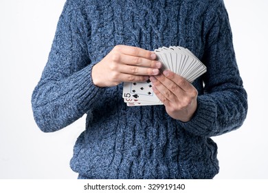 hands with cards
