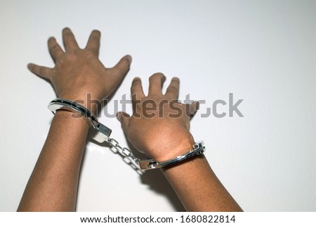 Hands and Chain with shackles, Concept of censorship and freedom