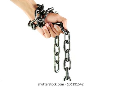 Hands Chains Stock Photo 106131542 