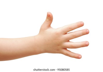 Hands Child Isolated On White Background Stock Photo 95080585 ...