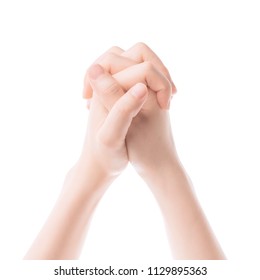 Hands Clasped Together Prayer Foto Stock 1129895363 | Shutterstock