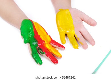Hands colored
