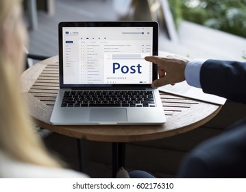 Hands composing an email on a digital device