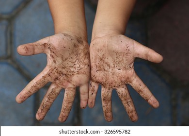 Hands dirty boy