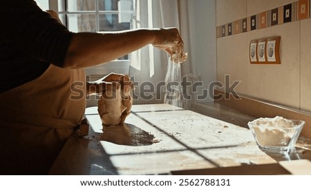 Similar – Image, Stock Photo Traditional Georgian khinkali on a white plate with wine