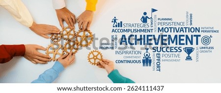 Hands gather gears in a collaborative effort symbolizing achievement. This image reflects strategies, motivation, and persistence needed for success and improvement. Amity