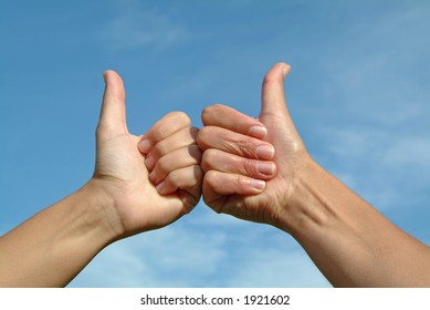 Hands gesture positive OK