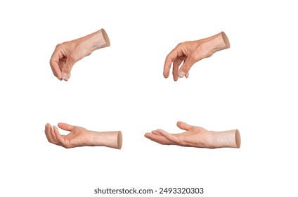 Hands giving, taking, sharing and begging isolated on white background. - Powered by Shutterstock