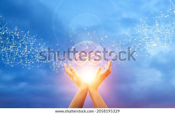 Hands Holding Circular Economy Symbol On Stock Photo 2058195329 ...