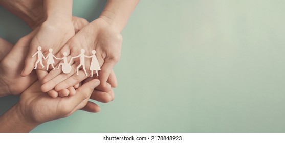 Hands holding diversity family, happpy carer and volunteer, disable nursing home, rehabilitation and health insurance concept - Powered by Shutterstock