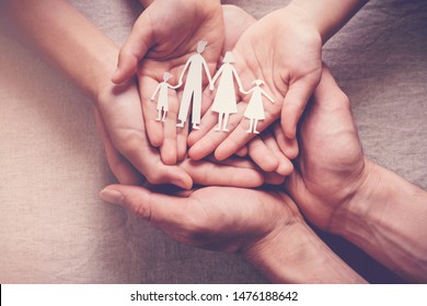 hands holding paper family cutout, family home,adoption,foster care, homeless charity, family mental health, social distancing, homeschooling education, Autism support,domestic violence