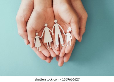 Hands Holding Paper Family Cutout, Family Home, Adoption, Foster Care, Homeless Charity , Family Mental Health, Homeschooling Education, Autism Support, Domestic Violence, Social Distancing Concept