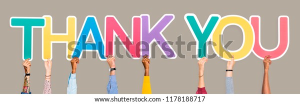 Hands Holding Words Thank You Stock Photo 1178188717 | Shutterstock