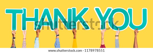 Hands Holding Words Thank You Stock Photo 1178978551 | Shutterstock