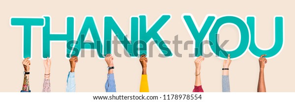 Hands Holding Words Thank You Stock Photo 1178978554 | Shutterstock