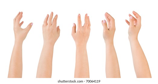Hands isolated on white background - Shutterstock ID 70064119