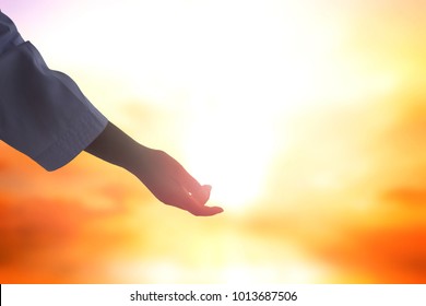 Hands of Jesus Christ
 - Shutterstock ID 1013687506