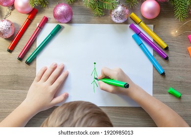 Hands kid drawing and