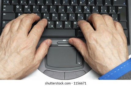 Hands And Laptop