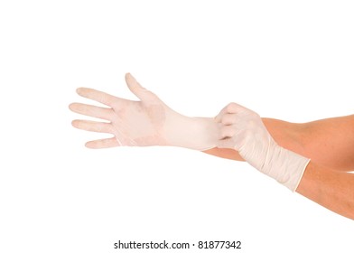 Hands With Latex Gloves