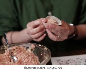 Hands To Make Dumplings In Japan