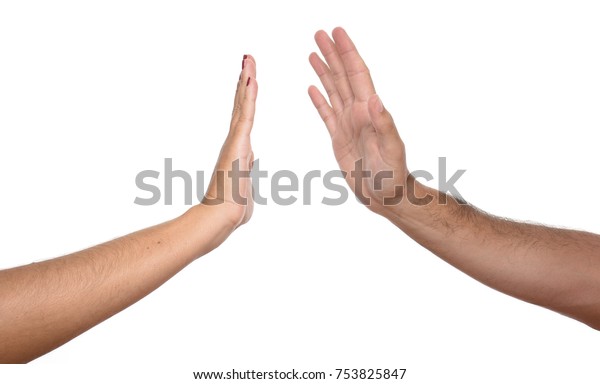 Hands Making Give Me Five Compliment Foto De Stock Editar Ahora