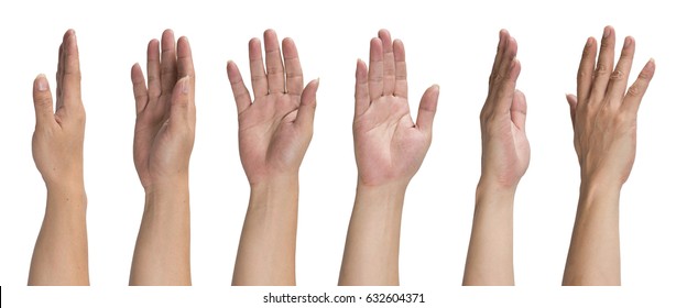 Hands man isolated on white background - Shutterstock ID 632604371