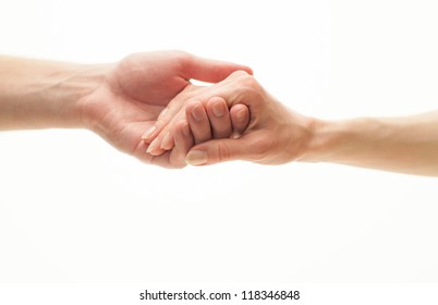 Hands Of Man And Woman Holding Together