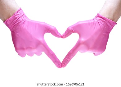 Hands in medical gloves showing heart - Shutterstock ID 1626906121
