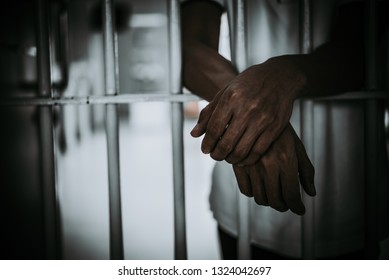 Hands Men Desperate Catch Iron Prisonprisoner Stock Photo (edit Now 