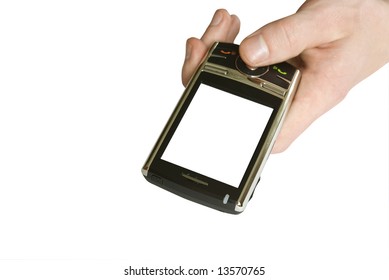 hands with mobile