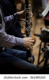 Hands Musician Playing Bass Clarinet