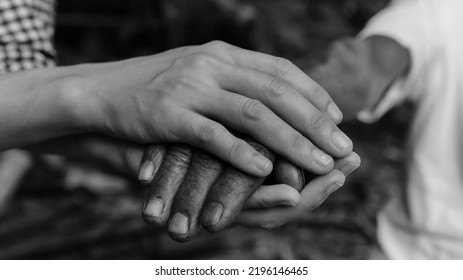 Hands Old Man Man Hand Black Stock Photo 2196146465 | Shutterstock