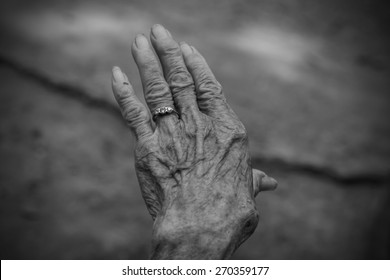 Hands Old Woman Black White Stock Photo 270359177 | Shutterstock