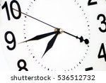 The hands on the clock, white clock