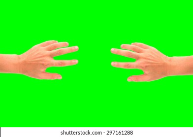  hands on green screen background - Powered by Shutterstock