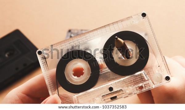 tape rewind sound