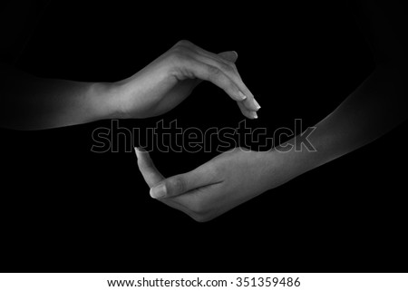 Similar – Image, Stock Photo touch it Hand Fingers