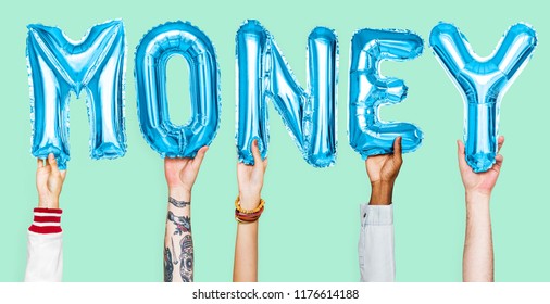 Hands Showing Money Balloons Word Stock Photo 1176614188 | Shutterstock