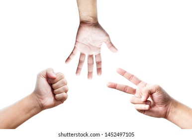 Hands Sign Rock Paper Scissors Game Stock Photo 1452497105 | Shutterstock